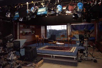 Inside the NBC Studio at 400 North Capitol Street, Washington, DC.
