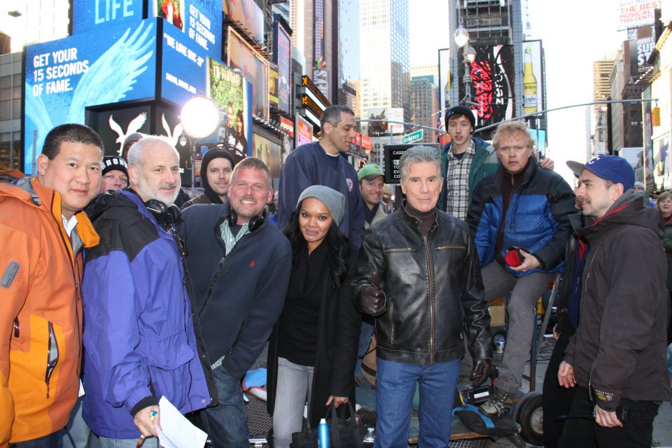 On location with “America’s Most Wanted” in New York City.